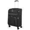 Travelite Orlando M 4w Fekete közepes bőrönd