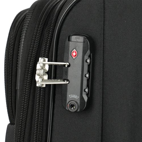 Travelite Orlando M 4w Fekete közepes bőrönd