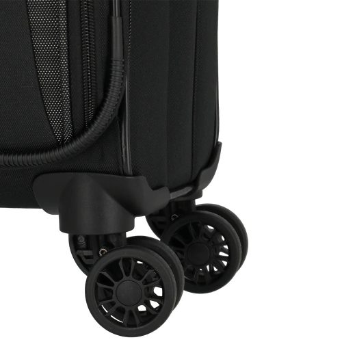 Travelite Orlando M 4w Fekete közepes bőrönd