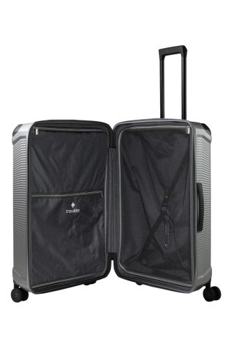 Travelite Millennium 4w L Silver nagy méretű bőrönd