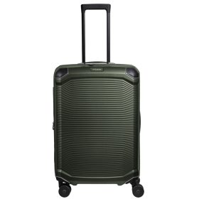   Travelite Millennium 4w M Pine green bővíthető közepes méretű bőrönd