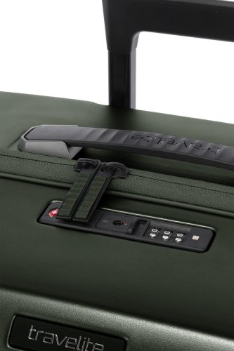 Travelite Millennium 4w M Pine green bővíthető közepes méretű bőrönd