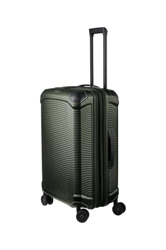 Travelite Millennium 4w M Pine green bővíthető közepes méretű bőrönd