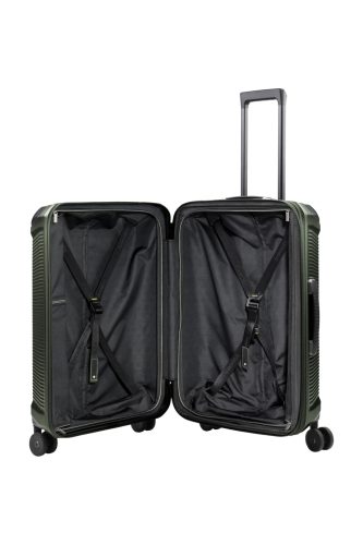 Travelite Millennium 4w M Pine green bővíthető közepes méretű bőrönd