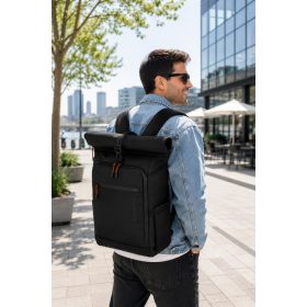 Travelite Briize fekete feltekerhető hátizsák 91021-01