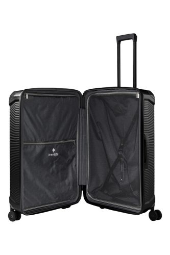 Travelite Millennium 4w L fekete nagy méretű bőrönd