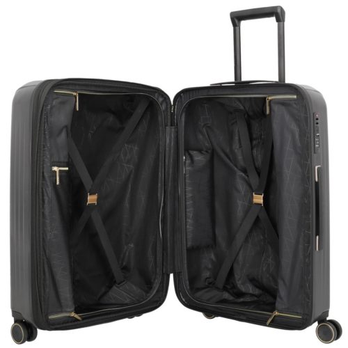 Travelite Barbara Novelty M fekete BŐVÍTHETŐ közepes bőrönd