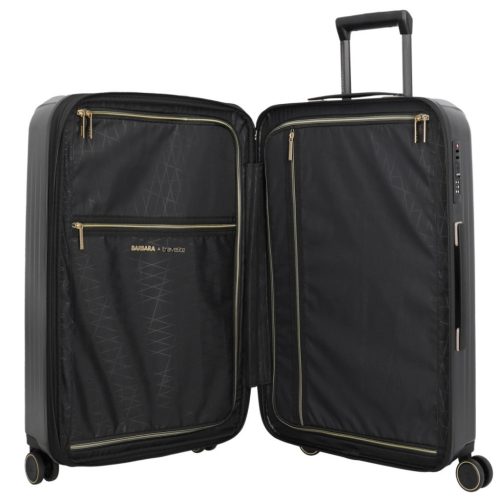 Travelite Barbara Novelty M fekete BŐVÍTHETŐ közepes bőrönd
