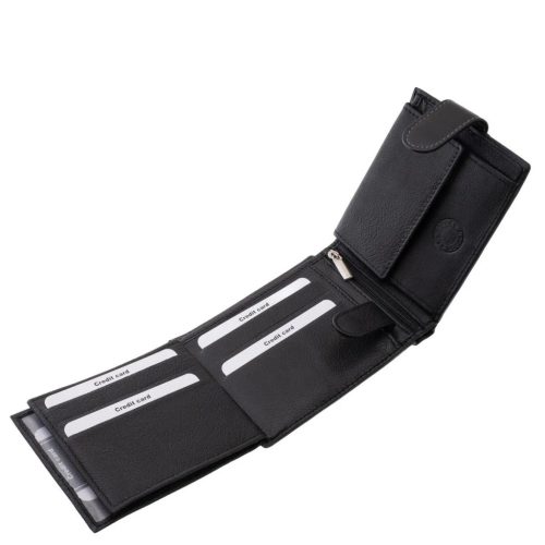 Férfi pénztárca valódi bőrből La Scala DGD1021/T fekete