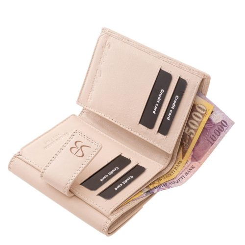 Sylvia Belmonte női pénztárca valódi bőrből SLV120 L.BEIGE