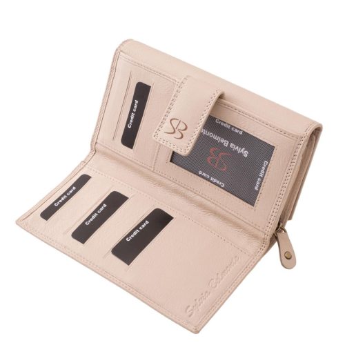 Sylvia Belmonte női pénztárca valódi bőrből SLV108 L.BEIGE