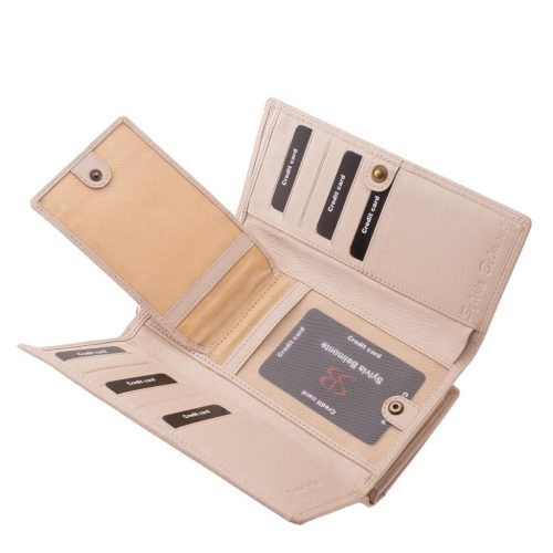 Sylvia Belmonte női pénztárca valódi bőrből SLV452 L.BEIGE
