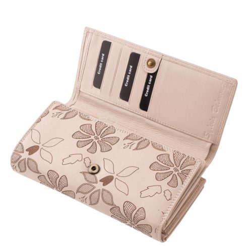 Sylvia Belmonte női pénztárca valódi bőrből SLV452 L.BEIGE