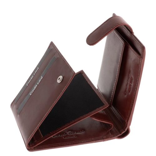 Csíkbetétes Corvo Bianco férfi bőr pénztárca CBF1021/T cognac