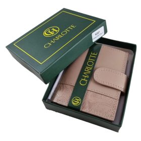 Charlotte 6267 púder bőr kártyatartó