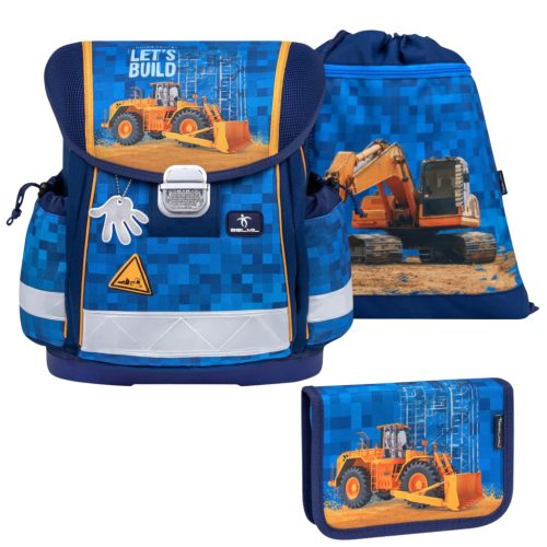Belmil Classy Bulldozer iskolatáska szett