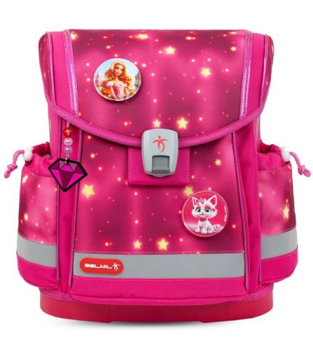 Belmil Classy Plus Pink Star elsős iskolatáska szett