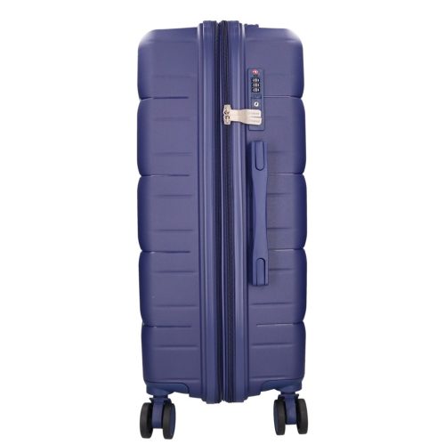 Benzi 5901 L kék nagy méretű bővíthető bőrönd