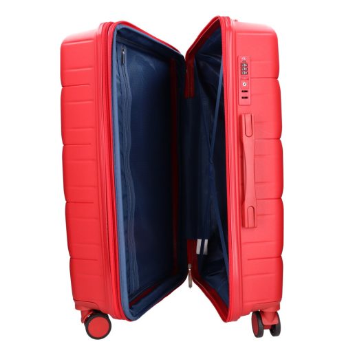 Benzi 5901 L piros nagy méretű bővíthető bőrönd