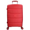 Benzi 5901 M piros közepes méretű bővíthető bőrönd