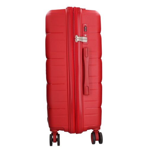 Benzi 5901 M piros közepes méretű bővíthető bőrönd