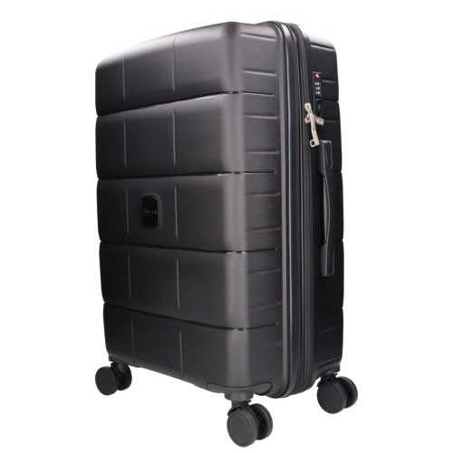 Benzi 5901 M fekete közepes méretű bővíthető bőrönd