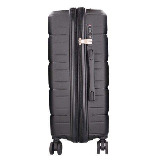 Benzi 5901 M fekete közepes méretű bővíthető bőrönd