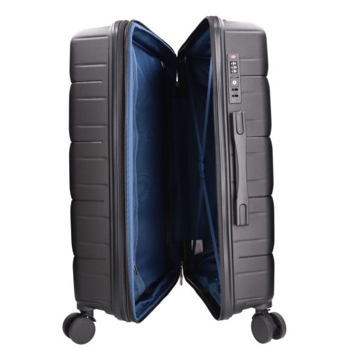 Benzi 5901 M fekete közepes méretű bővíthető bőrönd