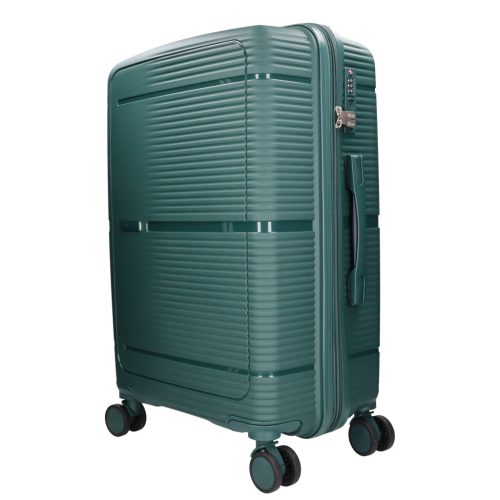 Benzi Barcelona 5899 M zöld közepes méretű bővíthető bőrönd