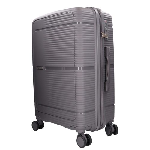 Benzi Barcelona 5899 M szürke közepes méretű bővíthető bőrönd