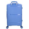 Benzi Barcelona 5899 M világos kék közepes méretű bővíthető bőrönd