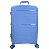 Benzi Barcelona 5899 L világos kék nagy méretű bővíthető bőrönd