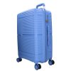 Benzi Barcelona 5899 L világos kék nagy méretű bővíthető bőrönd