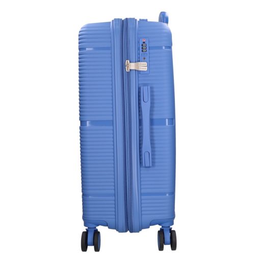 Benzi Barcelona 5899 L világos kék nagy méretű bővíthető bőrönd
