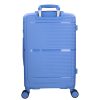 Benzi Barcelona 5899 L világos kék nagy méretű bővíthető bőrönd