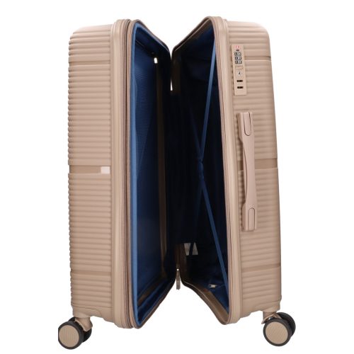 Benzi Barcelona 5899 L bézs nagy méretű bővíthető bőrönd