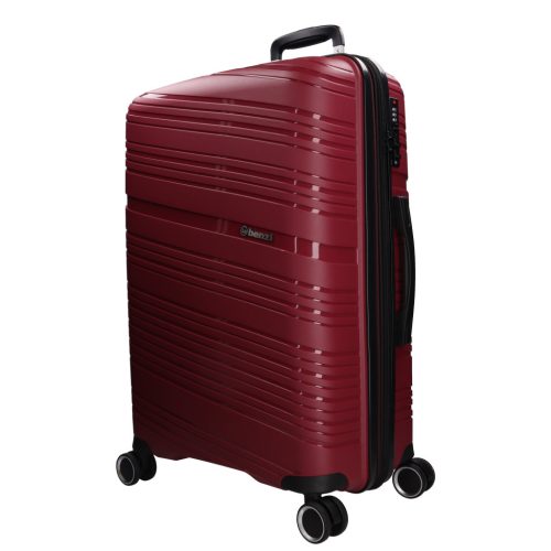 Benzi Malaga 5904 L bordó nagy méretű bővíthető bőrönd