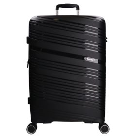   Benzi Malaga 5904 L fekete nagy méretű bővíthető bőrönd