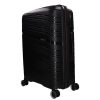 Benzi Malaga 5904 L fekete nagy méretű bővíthető bőrönd