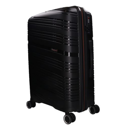 Benzi Malaga 5904 L fekete nagy méretű bővíthető bőrönd