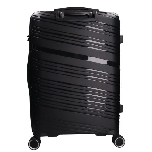 Benzi Malaga 5904 L fekete nagy méretű bővíthető bőrönd