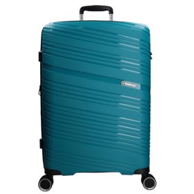   Benzi Malaga 5904 L zöld nagy méretű bővíthető bőrönd