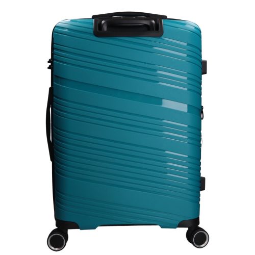 Benzi Malaga 5904 L zöld nagy méretű bővíthető bőrönd