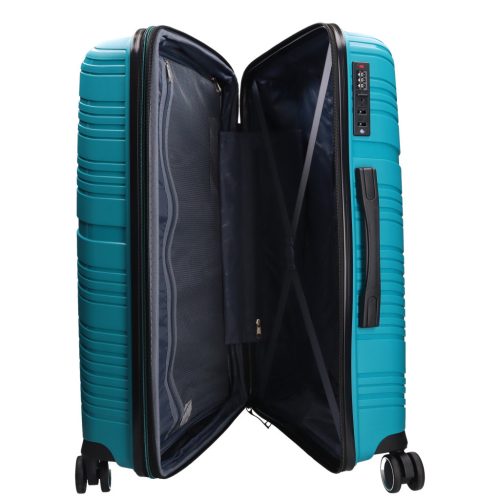 Benzi Malaga 5904 L zöld nagy méretű bővíthető bőrönd