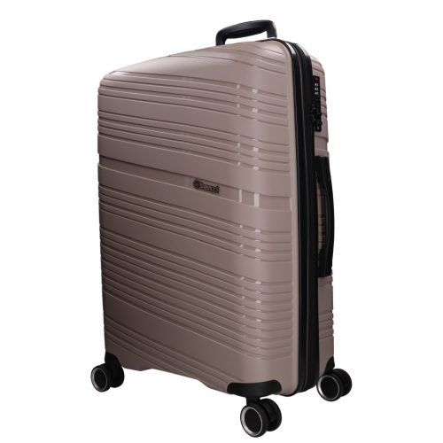 Benzi Malaga 5904 L szürke nagy méretű bővíthető bőrönd