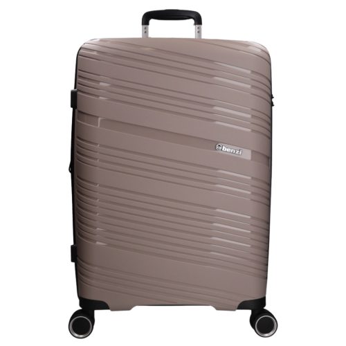 Benzi Malaga 5904 L szürke nagy méretű bővíthető bőrönd