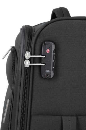 travelite Priego M 4w Antracite közepes bőrönd