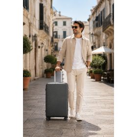 Travelite Voyaage M antracit BŐVÍTHETŐ közepes bőrönd