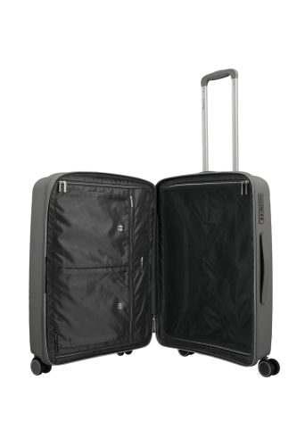 Travelite Voyaage M antracit BŐVÍTHETŐ közepes bőrönd