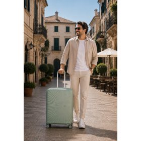 Travelite Voyaage M zöld BŐVÍTHETŐ közepes bőrönd